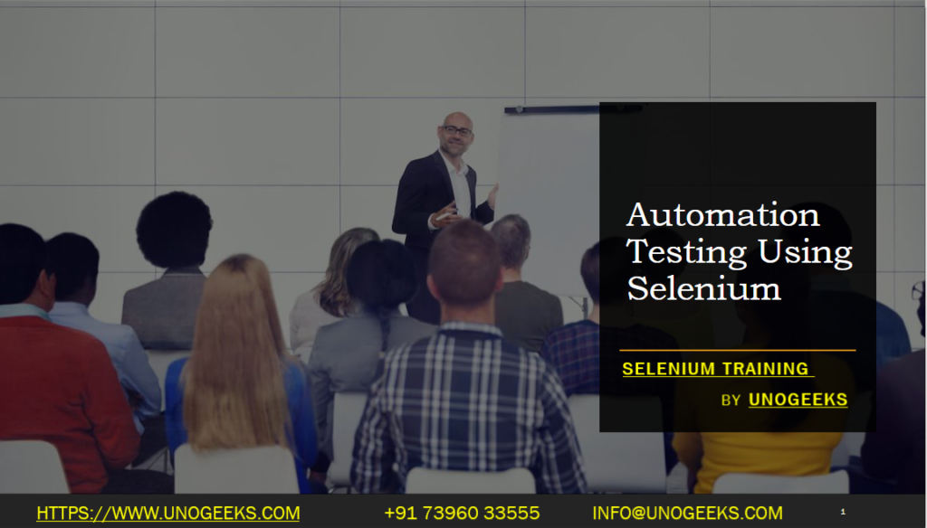 Automation Testing Using Selenium