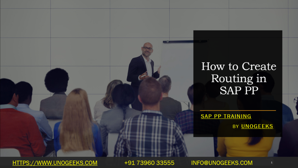 How to Create Routing in SAP PP
