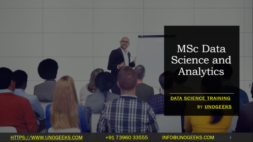 MSc Data Science And Analytics