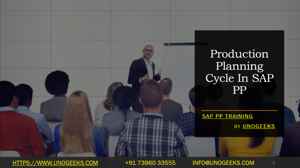 Production Planning Cycle In Sap Pp