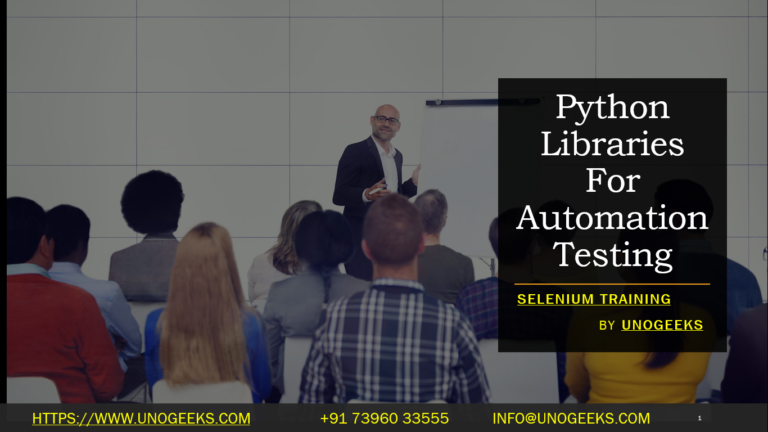 Python Libraries For Automation Testing