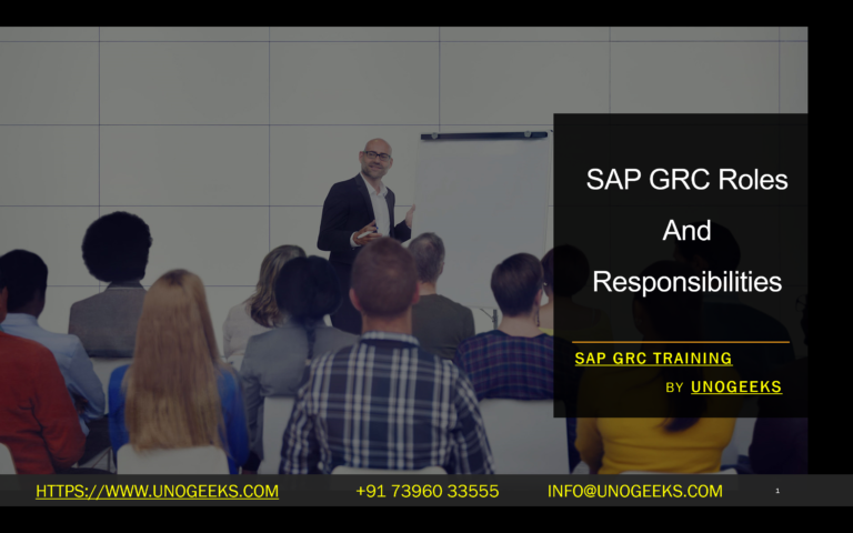 SAP GRC Roles And Responsibilities