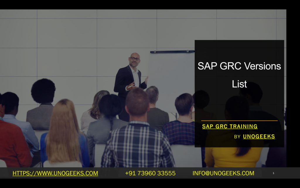 SAP GRC Versions List