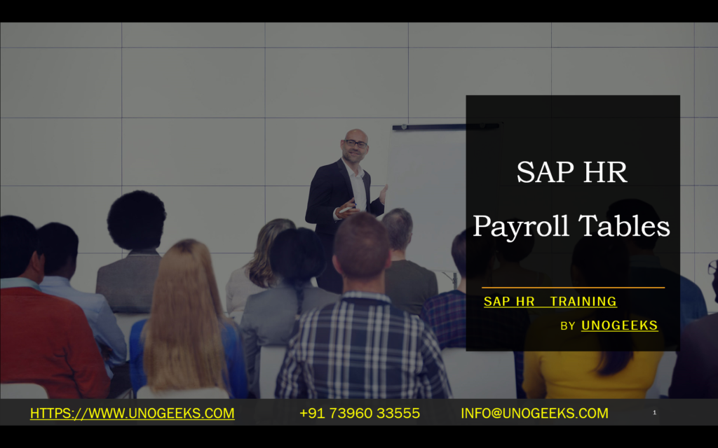 SAP HR Payroll Tables