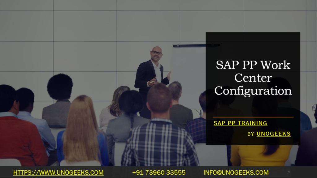 SAP PP Work Center Configuration
