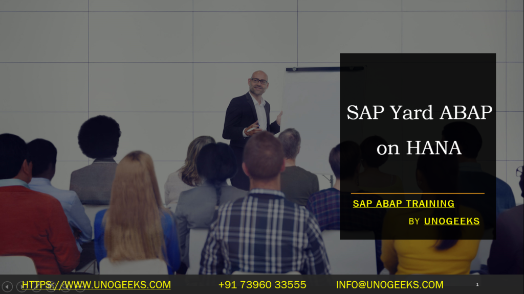 SAP Yard ABAP on HANA