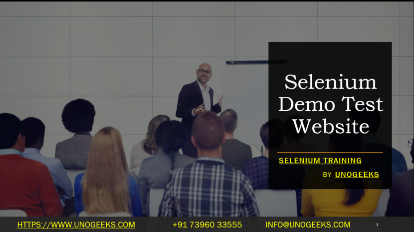 Selenium Demo Test Website