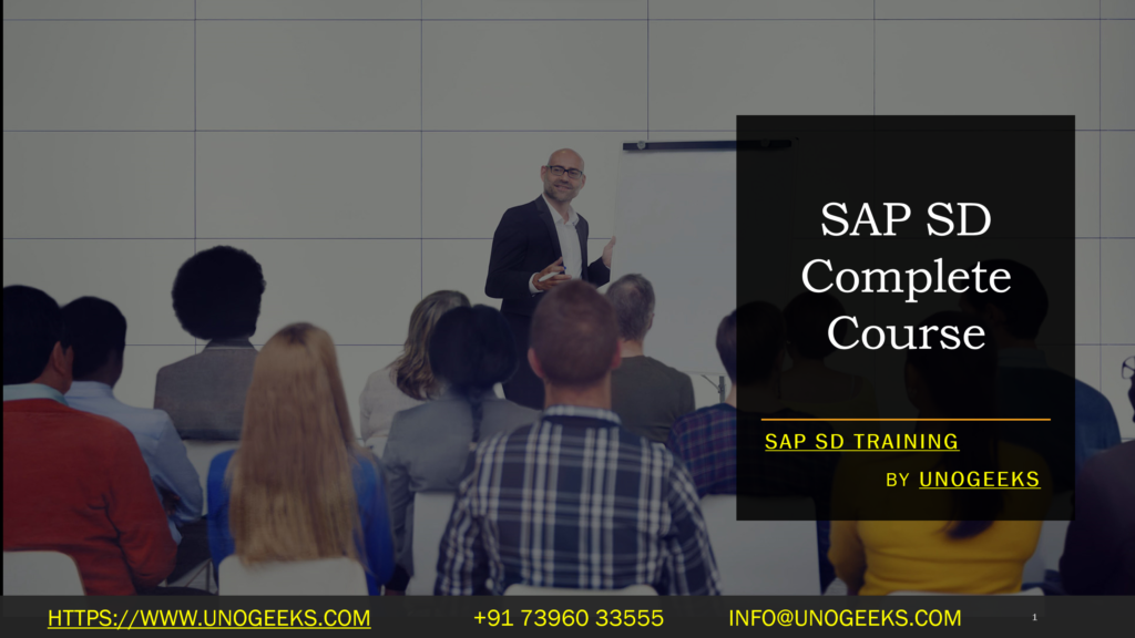 SAP SD Complete Course